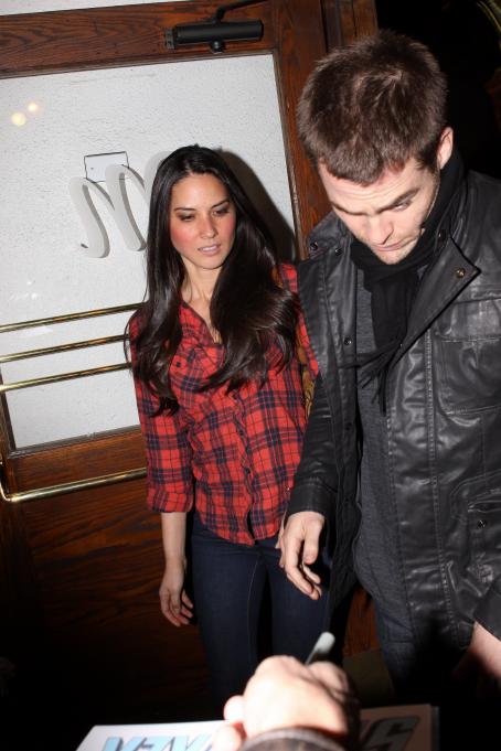 Olivia Munn and Chris Pine leave Madeo Restaurant in West Hollywood, 21 ...