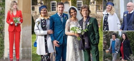 James Jagger and wife Anoushka Sharma celebrate their marriage at a glittering family party in the English countryside with his delighted parents Mick and Jerry Hall (and new step-father Rupert)