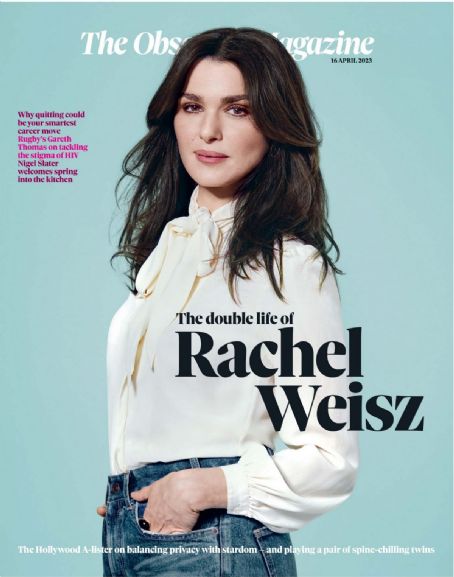 Rachel Weisz, The Observer Magazine 16 April 2023 Cover Photo - United