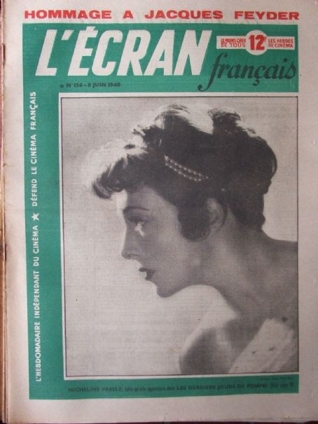 Micheline Presle, L'Ecran Francais Magazine 08 June 1948 Cover Photo ...