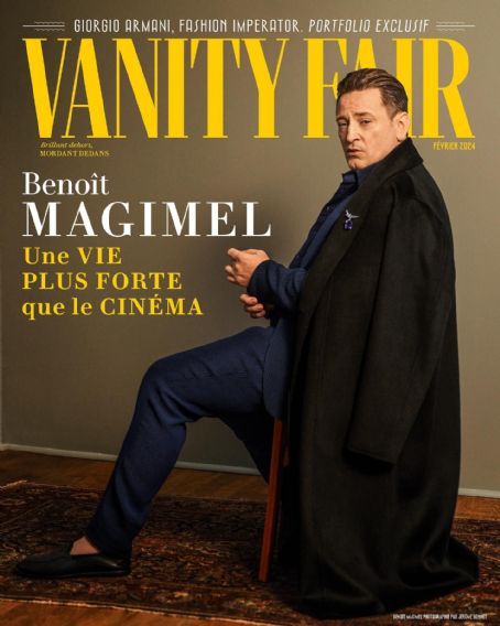 Benoît Magimel, Vanity Fair Magazine February 2024 Cover Photo - France