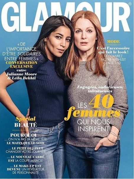 Julianne Moore, Leïla Bekhti, Glamour Magazine October 2016 Cover Photo ...