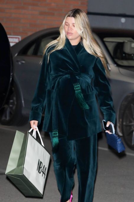 Sofia Richie – Display her growing baby bump while exiting the NB44 party