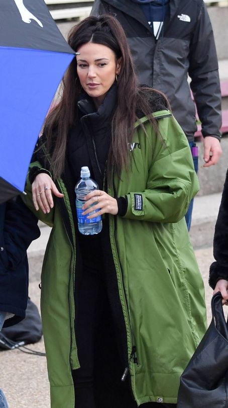 Michelle Keegan – Arriving for Brassic filming in Blackpool