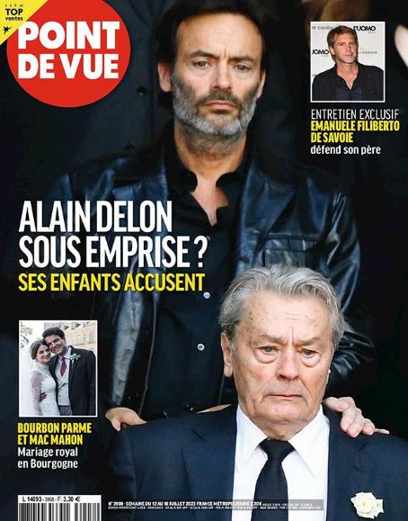 Alain Delon, Anthony Delon, Point de Vue Magazine 12 July 2023 Cover ...