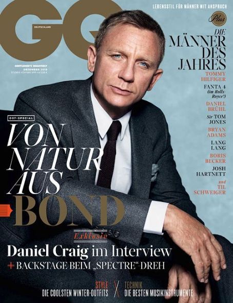 Daniel Craig, Spectre, GQ Magazine December 2015 Cover Photo - Germany