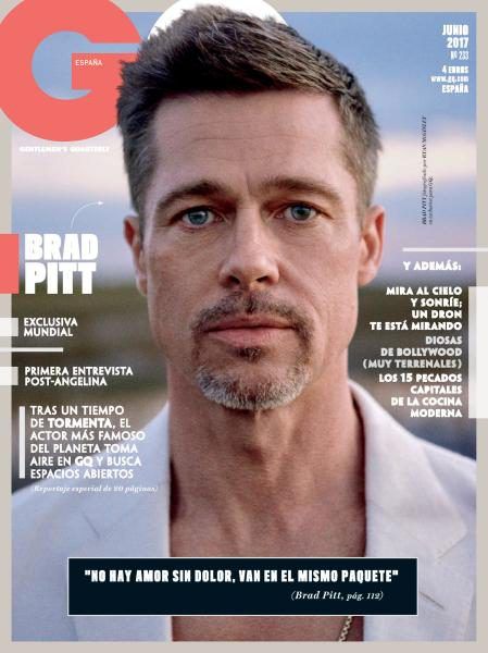 Brad Pitt, GQ Magazine June 2017 Cover Photo - Spain