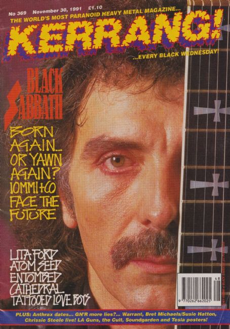 Tony Iommi - Kerrang Magazine Cover [United Kingdom] (30 November 1991)