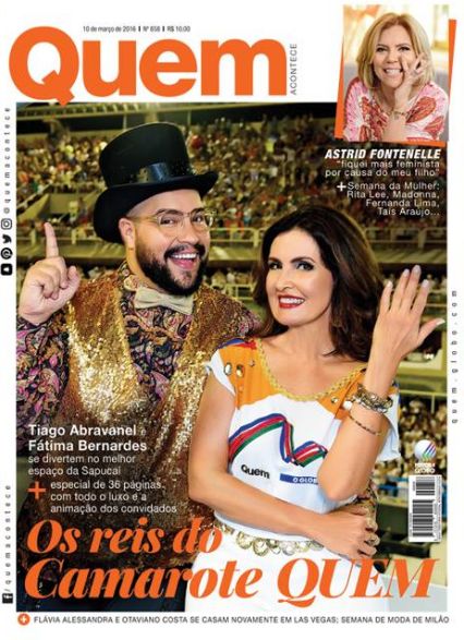 Fatima Bernardes, Tiago Abravanel, Quem Magazine 10 March 2017 Cover ...