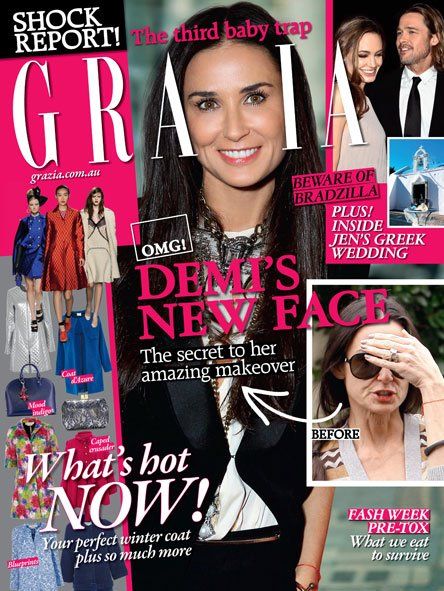 Demi Moore, Grazia Magazine 30 April 2012 Cover Photo - Australia