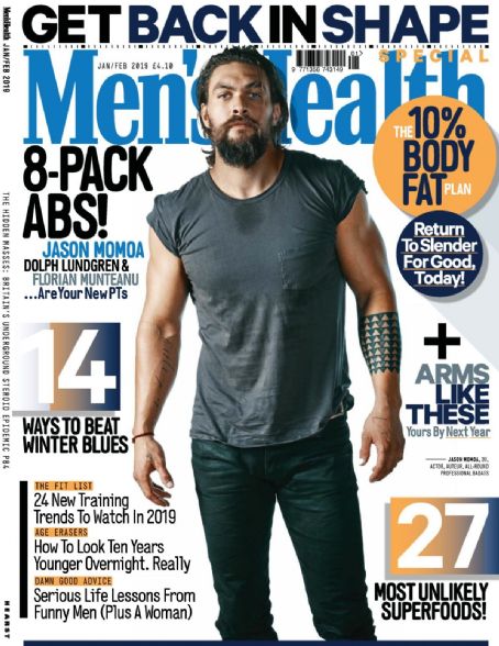 Jason Momoa - Men's Health Magazine Cover [United Kingdom] (January 2019)