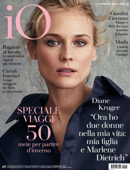Diane Kruger, Io Donna Magazine 09 November 2019 Cover Photo - Italy