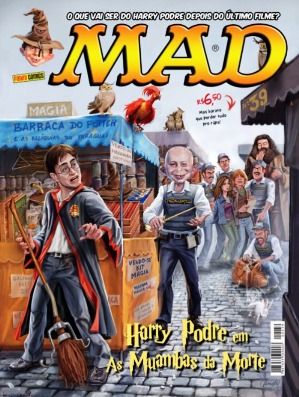 Harry Potter and the Deathly Hallows: Part 1, Daniel Radcliffe - MAD Magazine Cover [Brazil] (June 2011)