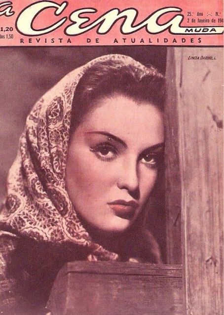 Linda Darnell, A Cena Muda Magazine January 1945 Cover Photo - Brazil