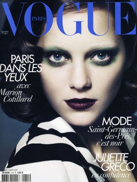 Marion Cotillard, Vogue Magazine September 2010 Cover Photo - France