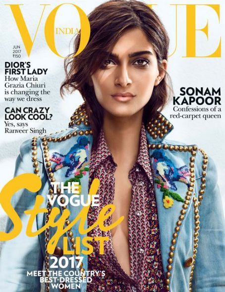 Sonam Kapoor Vogue Magazine June 2017 Cover Photo India