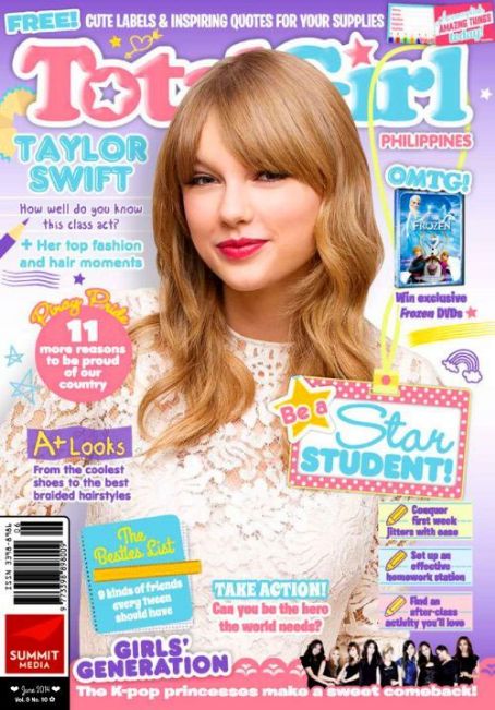 Taylor Swift, Total Girl Magazine June 2014 Cover Photo - Philippines