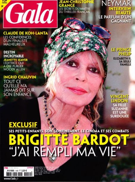 Brigitte Bardot Gala Magazine 11 June 2020 Cover Photo France