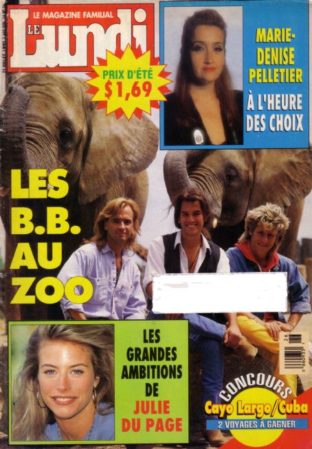 Les B.B., Le Lundi Magazine 25 July 1992 Cover Photo - Canada