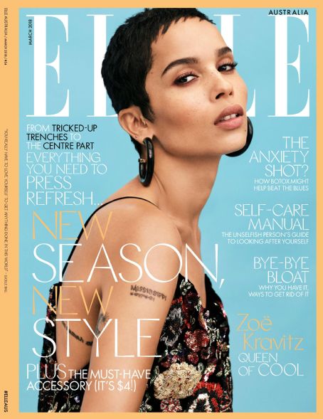 Zoë Kravitz, Elle Magazine March 2018 Cover Photo - Australia