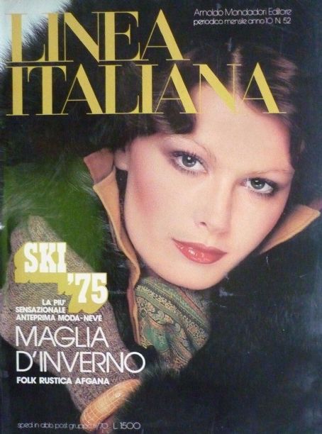 Denise Hopkins Linea Italiana Magazine February 1975 Cover Photo Italy