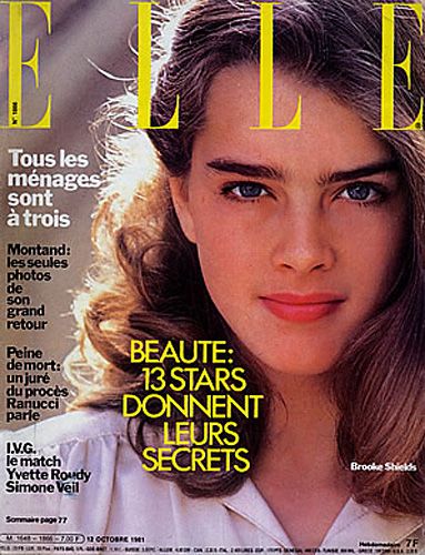 Brooke Shields, Elle Magazine 12 October 1981 Cover Photo - France