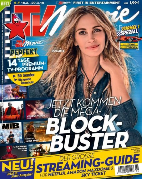 Julia Roberts, TV Movie Magazine 16 March 2019 Cover Photo - Germany