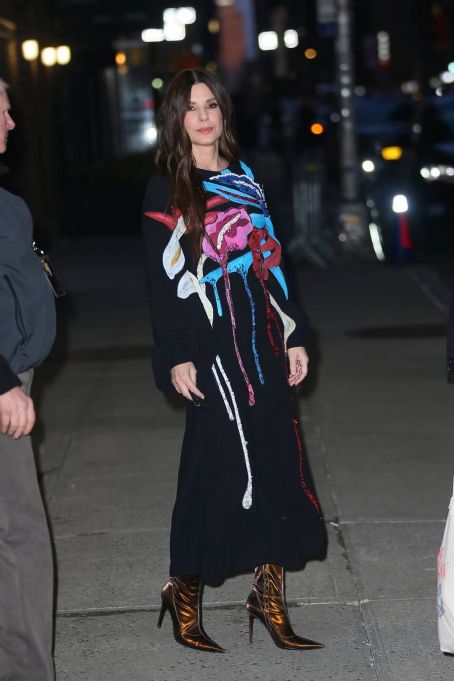 Sandra Bullock – Exits ‘The Late Show with Stephen Colbert’ in New York