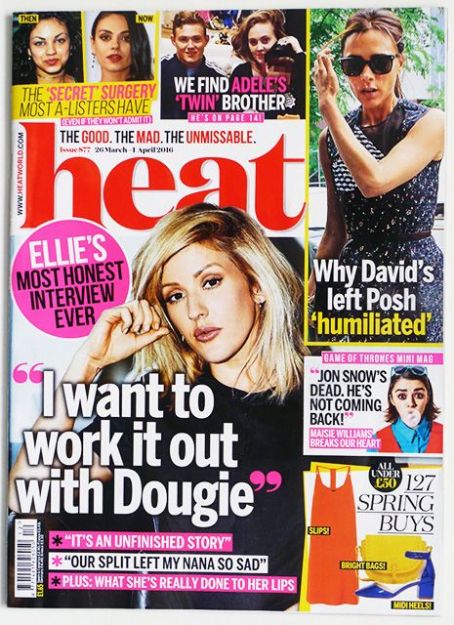 Ellie Goulding - Heat Magazine Cover [United Kingdom] (27 March 2016)