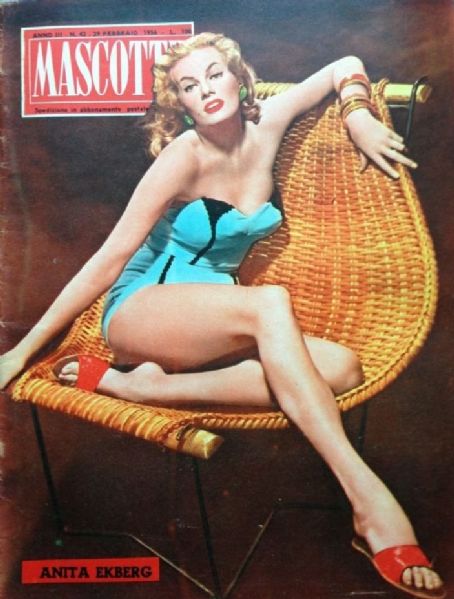 Anita Ekberg - Mascotte Magazine Cover [Italy] (29 February 1956)