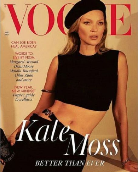 Kate Moss, Vogue Magazine January 2021 Cover Photo - United Kingdom