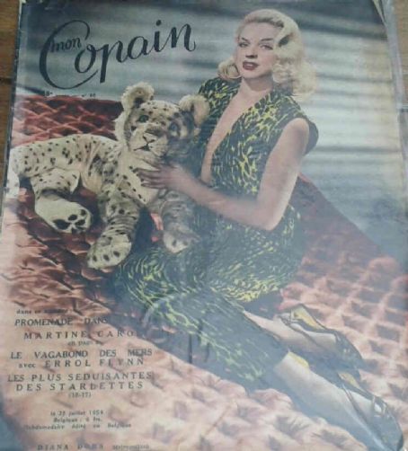 Diana Dors - Mon Copain Magazine Cover [Belgium] (25 July 1954)