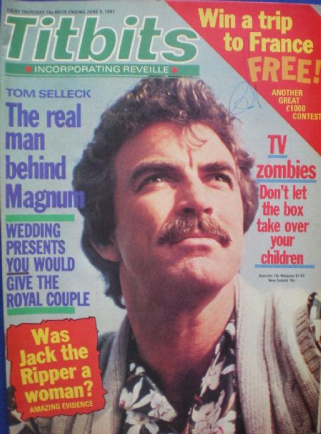 Tom Selleck, Titbits Magazine 06 June 1981 Cover Photo - United Kingdom