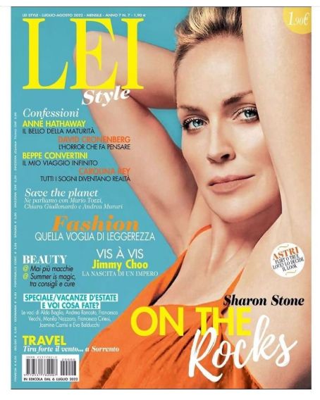 Sharon Stone - Lei Style Magazine Cover [Italy] (July 2022)