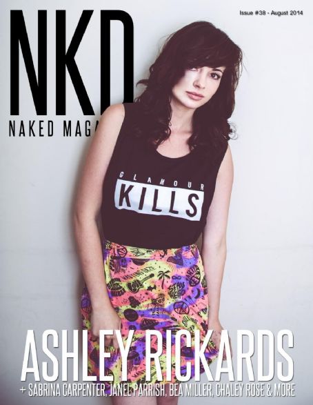 Ashley Rickards - Naked Magazine Cover [United States] (August 2014)