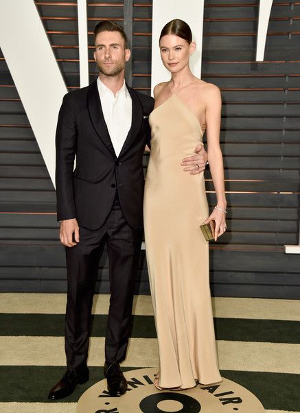 Adam Levine and Behati Prinsloo: 2015 Vanity Fair Oscar Party