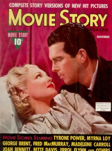 Madeleine Carroll, Fred MacMurray - Movie Story Magazine Cover [United States] (November 1939)