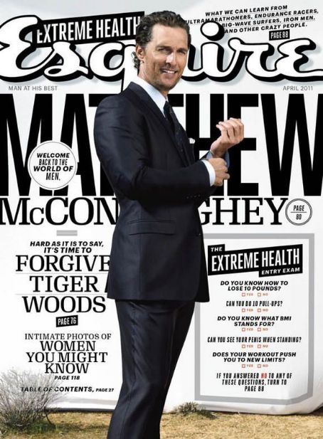 Matthew McConaughey, Esquire Magazine April 2011 Cover Photo - United ...