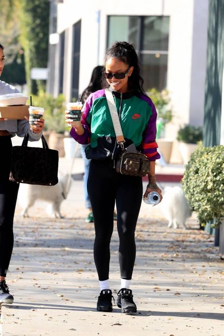 Karrueche Tran – Leaving Alfred’s Coffee with a friend in West Hollywood