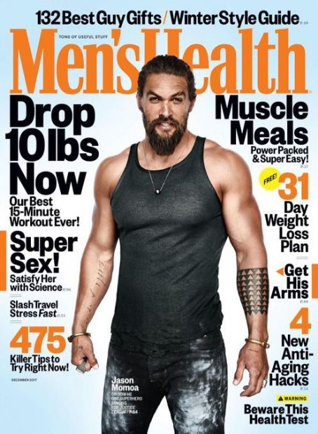 Jason Momoa - Men's Health Magazine Cover [United States] (December 2017)