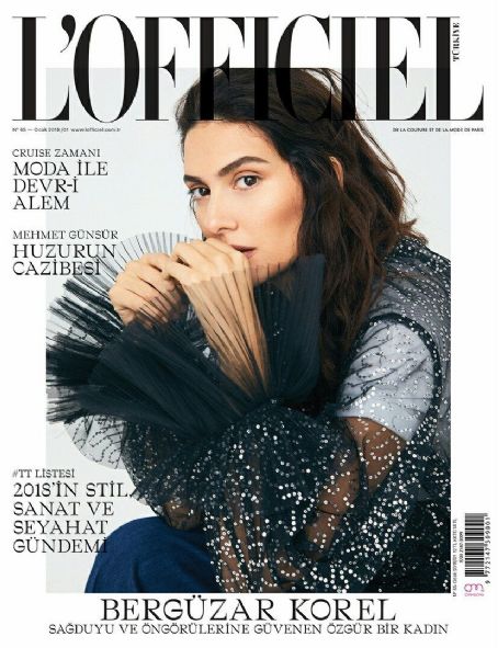 Bergüzar Korel, L'Officiel Magazine January 2018 Cover Photo - Turkey