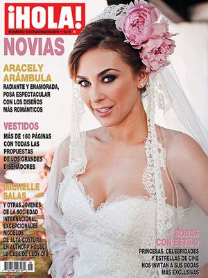 Aracely Arambula as a Bride For Wedding Mag
