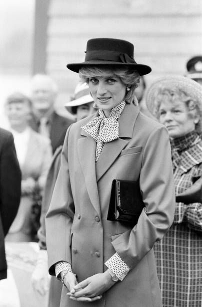 Prince Charles and Princess Diana during a visit to Shelburne, Nova ...