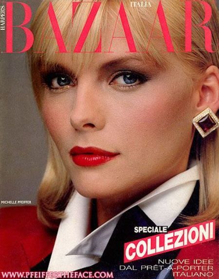 Michelle Pfeiffer, Harper's Bazaar Magazine August 1983 Cover Photo - Italy