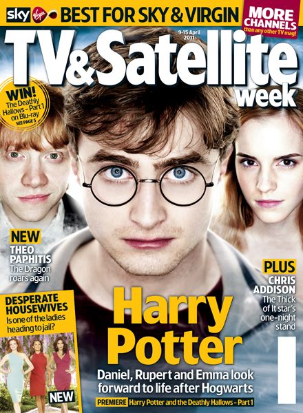 Emma Watson, Daniel Radcliffe, Rupert Grint - TV & Satellite Week Magazine Cover [United States] (9 April 2011)