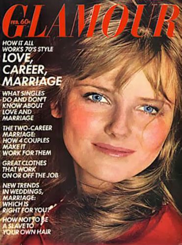 Cheryl Tiegs Glamour Magazine February 1971 Cover Photo United States