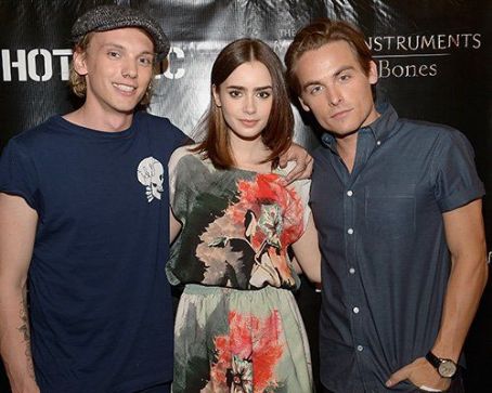 Kevin Zegers, Lily Collins and Jamie Campbell Bower promoting 