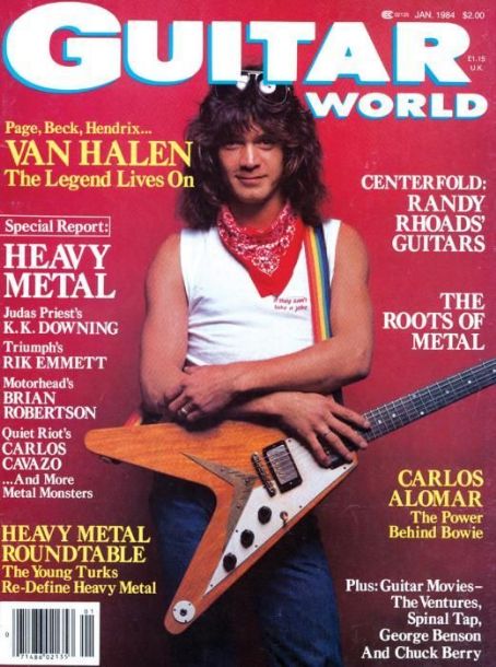 Edward Van Halen, Guitar World Magazine January 1984 Cover Photo ...