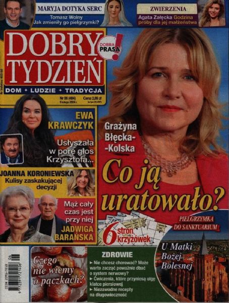 Grazyna Blecka-Kolska, Dobry Tydzień Magazine 05 February 2024 Cover ...