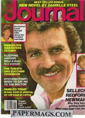 Tom Selleck, Ladies' Home Journal Magazine 01 August 1983 Cover Photo ...